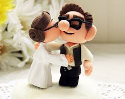 married couple on cake