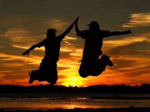 high_five_sunset