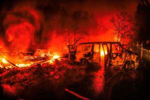 Part of the damage in Gatlinburg