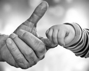 Grandfather and grandchild